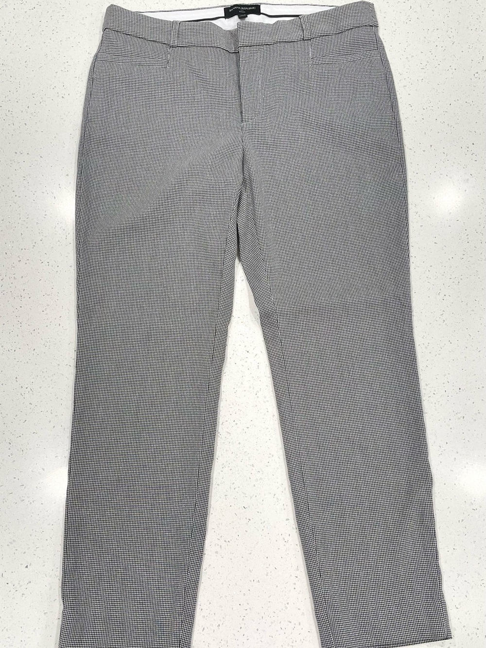 Banana Republic Sloan Gray Micro-Check Dress Pants
